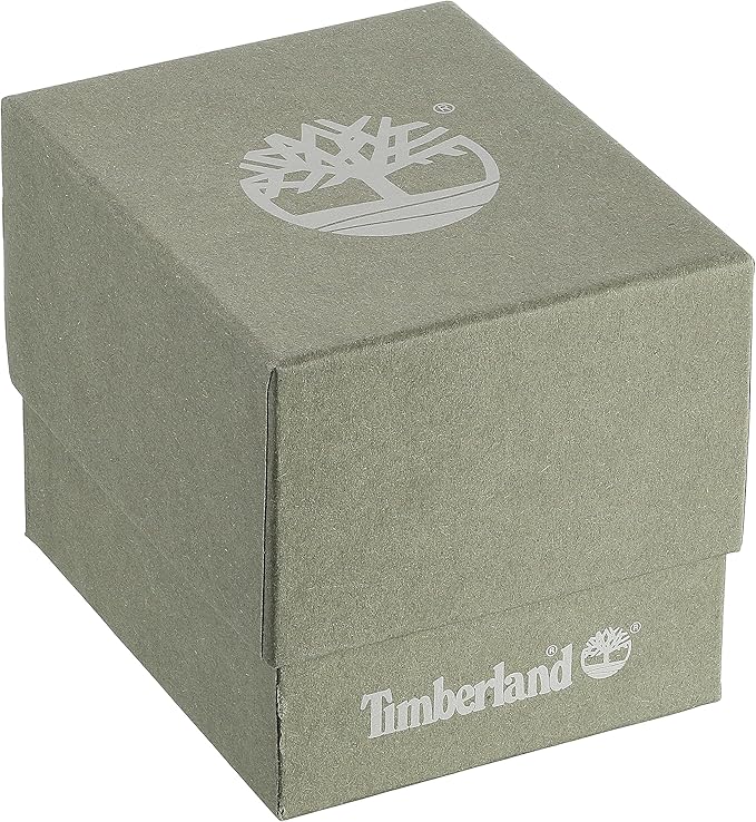 Timberland TBL14816JLB02 Henniker II Men's Watch – 46mm Black Stainless Steel Case, Brown Leather Strap, Dual Time, Day-Date, 5 ATM Water Resistance - Image 4