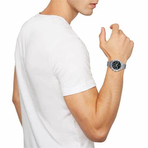 Breil Overhand EW0714 Men's Chronograph Watch - Black Dial, Red Bezel, Stainless Steel Bracelet - Image 3
