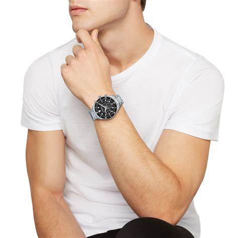 Breil Overhand EW0713 Men's Chronograph Watch - Black Dial, Stainless Steel Bracelet - Image 3