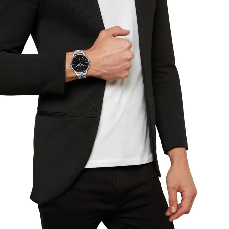 Breil Classy EW0494 Men's Quartz Watch - 42mm Black Sunray Dial, Stainless Steel Bracelet - Image 4