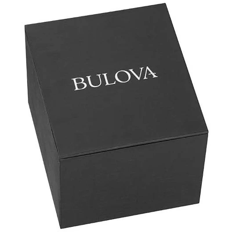 Bulova Hudson 96B441 Men's Automatic Watch - 39mm Stainless Steel Case, Black Dial, Black Leather Strap - Image 4