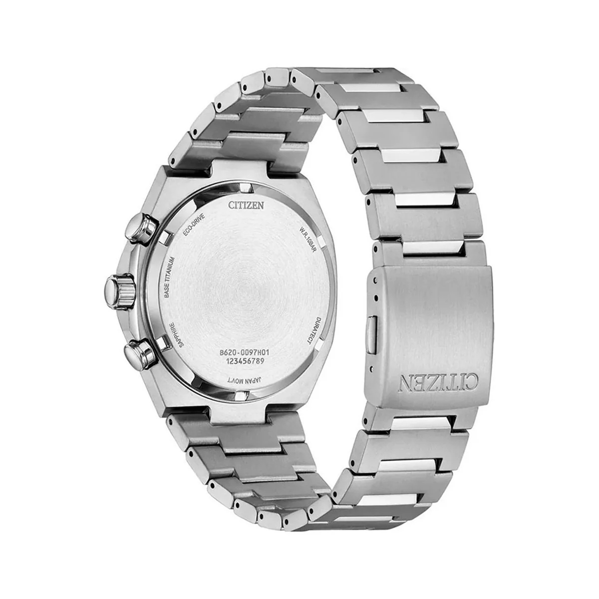 Citizen CA4610-85Z Men's Super Titanium™ Eco-Drive Chronograph Watch - 42.5mm Salmon Dial - Image 3