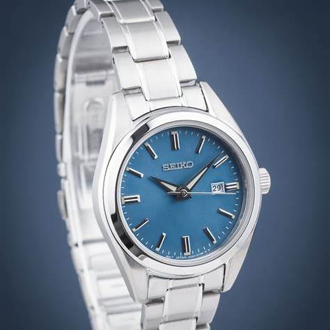 Seiko SUR531P1 Women's Quartz Watch - Blue Sunray Dial, Stainless Steel Bracelet - Image 4